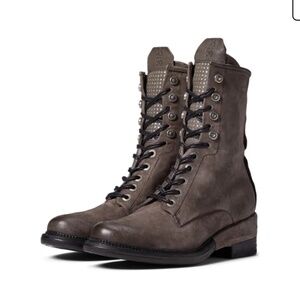 Basically new A.S. 98 Saunder Boot 37 Rocker Moto Biker Leather Studs $430